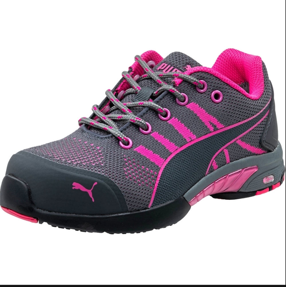 Puma Celebrity Knit Pink Low Safety Shoes/Sneakers Size 9.5